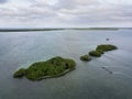 Aerial View of Lagoon and Mangrove Islands in Belize Royalty Free Stock Photo