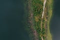 Aerial view of lake Royalty Free Stock Photo
