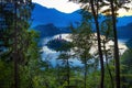 Aerial view of Lake Bled Alps Slovenia Europe. Mountain alpine lake. Royalty Free Stock Photo