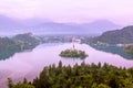 Lake Bled seen from Little Osojnica Hill Royalty Free Stock Photo