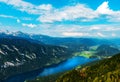 Aerial view of Lake Bohinj in Slovenia in summer Royalty Free Stock Photo