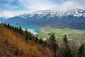 Aerial view of Lake Brienz - Interlaken, Switzerland Royalty Free Stock Photo