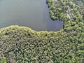 Aerial view of lake BÃÂ¶tzsee which is about four km long and 400 m wide