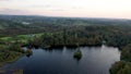 Aerial view of The Lake Eske in Donegal, Ireland