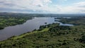 Aerial view of The Lake Eske in Donegal, Ireland.