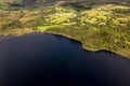 Aerial view of The Lake Eske in Donegal, Ireland. Royalty Free Stock Photo