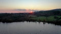 Aerial view of The Lake Eske in Donegal, Ireland