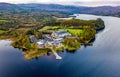 Aerial view of The Lake Eske and Harvey`s Point in Donegal, Ireland Royalty Free Stock Photo