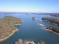 Aerial view of lake Lanier Royalty Free Stock Photo