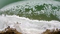 Aerial view of lake michigan at acme roadside park