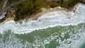 Aerial view of lake michigan at acme roadside park Royalty Free Stock Photo