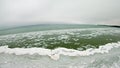 Aerial view of lake michigan at acme roadside park