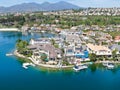 Aerial view of Lake Mission Viejo with private residential and condominium communities. California Royalty Free Stock Photo