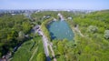 Aerial view of the lake in the Nalchik. Russia