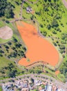 Aerial view from the lake of Parque Das Nacoes Indigenas Royalty Free Stock Photo