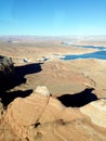 Aerial view of Lake Powell Reservoir in the Glen Canyon Royalty Free Stock Photo