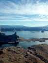 Aerial view of Lake Powell Reservoir in the Glen Canyon Royalty Free Stock Photo