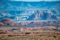 Aerial view of Lake Powell and surrounding mountains, Arizona Royalty Free Stock Photo