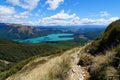 Aerial view of Lake Rotoiti in Nelson Lakes National Park Royalty Free Stock Photo