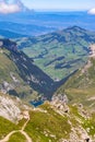 Aerial view of Seealpsee from Santis Royalty Free Stock Photo