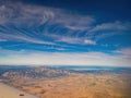 Aerial view of the Lake Tahoe area and Gardnerville cityscape Royalty Free Stock Photo