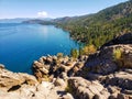 Aerial view of Lake Tahoe from Cave Rock State Park, Nevada