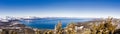 Aerial view of Lake Tahoe on a sunny winter day, Sierra mountains, California Royalty Free Stock Photo