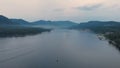 Aerial view of Lake Teletskoe