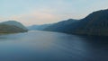 Aerial view of Lake Teletskoe