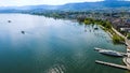 Aerial View Of Lake Zurich In Switzerland