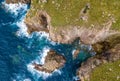 Aerial view of land's end in Cornwall Royalty Free Stock Photo