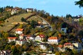 Aerial view. Landscape of the city Brasov, Transylvania, Romania