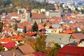 Aerial view. Landscape of the city Brasov, Transylvania, Romania