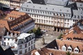 Aerial view landscape and cityscape of Heidelberg old town from Heidelberger Schloss in Germany Royalty Free Stock Photo