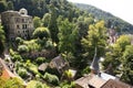 Aerial view landscape and cityscape of Heidelberg old town from Heidelberger Schloss in Germany Royalty Free Stock Photo