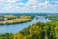 Aerial view of landscape of Danube near Regensburg, Germany