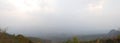 Aerial view landscape mountain and forest in Nan city from Doi Samer Dao