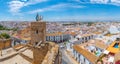 Aerial view of landscape of Spanish town Carmona