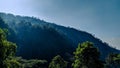 Aerial view landscape tropical forest mountain layer background Royalty Free Stock Photo