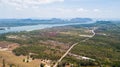 An aerial view of  Lanta noi island and land use of Lanta isaland Royalty Free Stock Photo