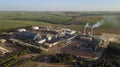 Aerial view of large biofuel plant Royalty Free Stock Photo