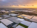 Aerial view of large Greenhouse area Royalty Free Stock Photo