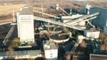 Aerial view of a large hard coal mine in the Czech Republic, OKD