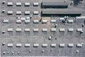 Aerial view of large industrial factory roof Royalty Free Stock Photo