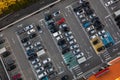 Car parking near shopping mall aerial view Royalty Free Stock Photo