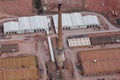 Aerial view of a large property of a power station company in Whittlesey Peterborough