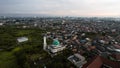 Aerial view of The Largest Mosque jakarta Garden City, Ramadan Eid Concept background, Travel and tourism. Jakarta, Indonesia,