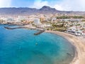 Aerial view with Las Americas beach