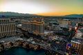 Aerial view of Las Vegas strip in Nevada at night - USA Royalty Free Stock Photo