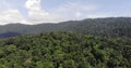 Aerial view of the last untouched rain forest at Seremban, Malaysia